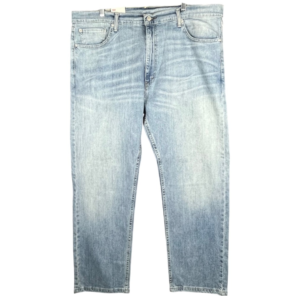 Levi's 505 Straight Fit Mens 40x30 Light Wash Blue Stretch Jeans 505-0731 NWT